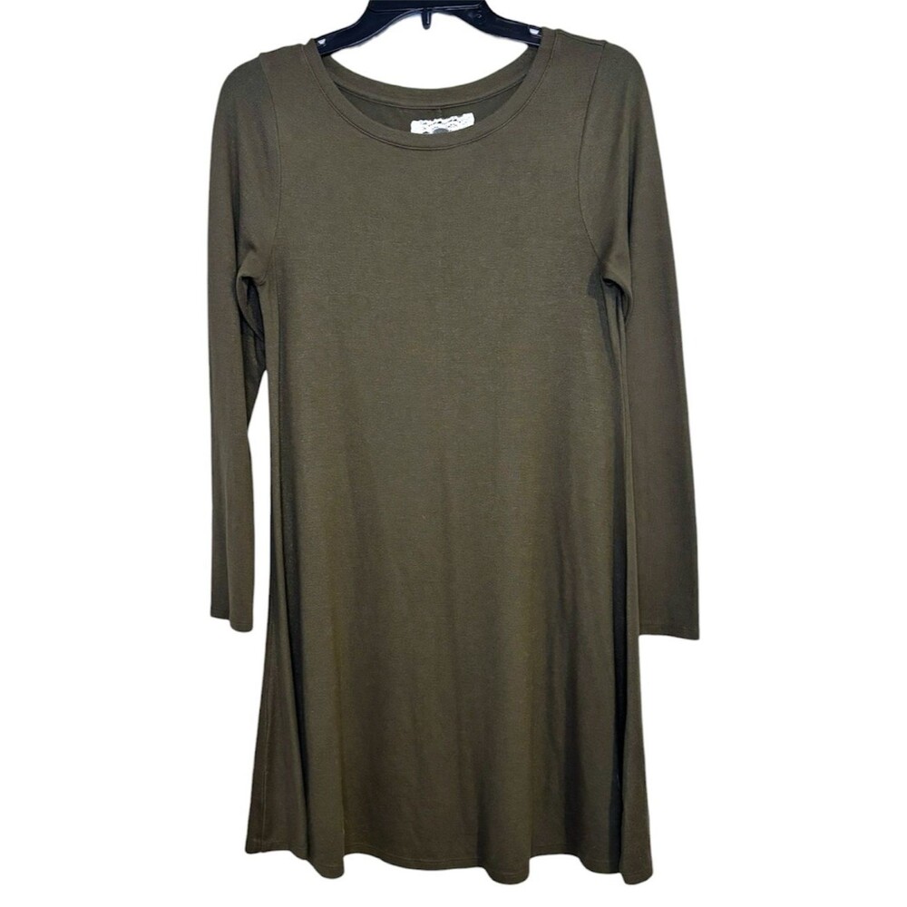 Cupio Olive Green Long Sleeve Women's Dress Size Medium